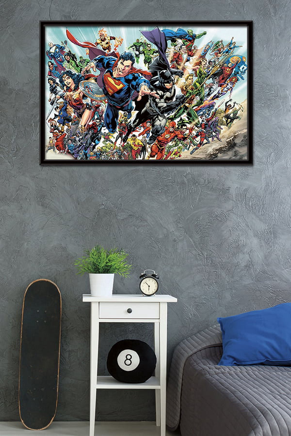 DC Comics - Justice League Rebirth - Group Wall Poster, 22.375" x 34", Framed