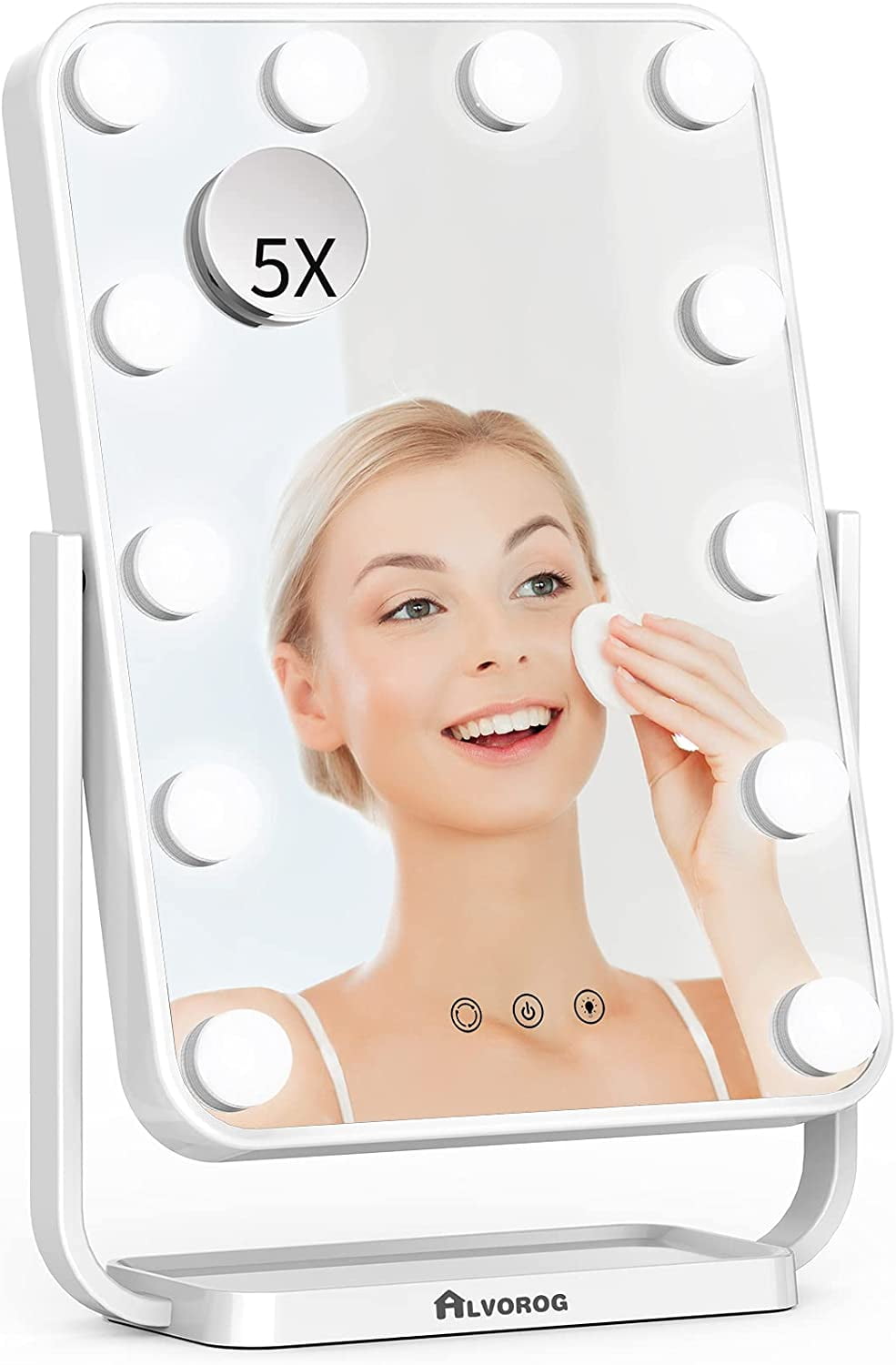Alvorog Hollywood Vanity Mirror with 3 Color Lighting Modes& 12
