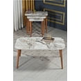 thumbnail image 1 of White Marble Coffee Table Set with 4 PCS,Rectangular Set With 3 Modern Nesting Tables And Coffee Table with Wooden Legs,Stacking Side Tables, Set of 4 Small Accent Table,End Table,Nesting Tables, 1 of 1