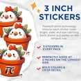 thumbnail image 2 of (3 Pack) Pi Chicken Decals - Math Lover - Funny Chicken Decal - 3 Inches On Longest Side - Easy Peel & Apply - Made in USA - 3MCS6923, 2 of 7