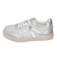 thumbnail image 5 of Rokment Women's Platform Chunky Low Top Fashion Sneakers Vintage Casual Leather Patchwork Zip up Height Increasing Non Slip Tennis Work Shoes Silver Size 9.5, 5 of 6