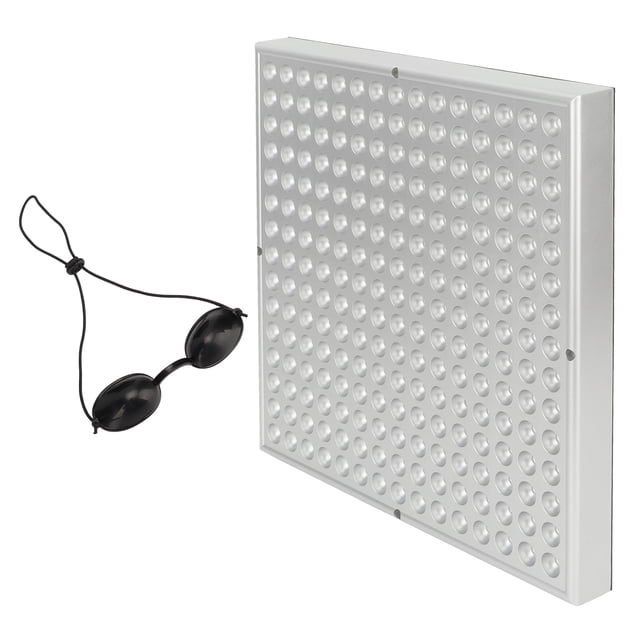 Riousery Lámpara Panel Fototerapia LED Luz Roja 660nm e Infrarroja 850nm 45W 31x31 cm Conector UE