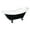 White / Matte Black, variant on Aqua Eden VBTND7231NC5 72-Inch Cast Iron Oval Double Slipper Clawfoot Tub (No Faucet Drillings) in Black/White/Oil Rubbed Bronze