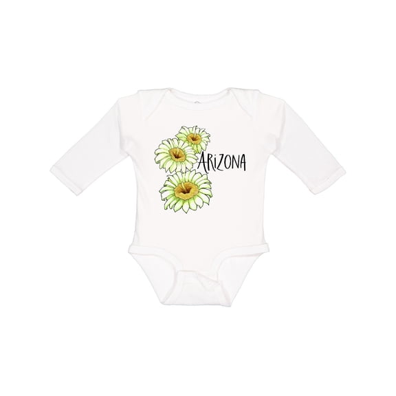 Inktastic Arizona Saguaro Cactus Flowers Boys or Girls Long Sleeve Baby Bodysuit