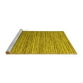 thumbnail image 2 of Ahgly Company Machine Washable Indoor Round Abstract Yellow Contemporary Area Rugs, 8' Round, 2 of 4