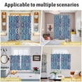 thumbnail image 5 of Vintage Morocco Kitchen Curtains Window Panels, Traditional Tribal Abstract Geometric Blue Insulated Window Treatment Curtain, Grommet Curtains for Bedroom/Living Room/Bathroom, 2 Piece 52"Wx45"L, 5 of 8