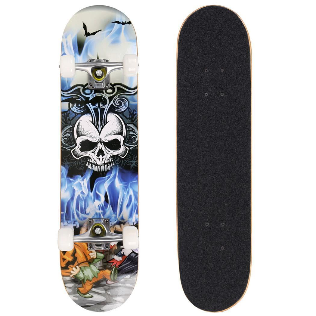 30.6" PU wheels Longboard Complete Deck Skateboard,PRO Print Wood board