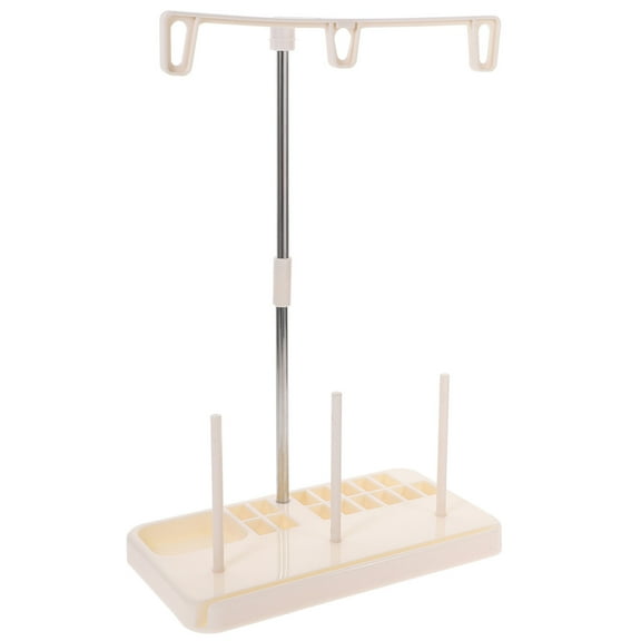 BESTOYARD White Sewing Thread Stand Plastic Metal Stable for Embroidery