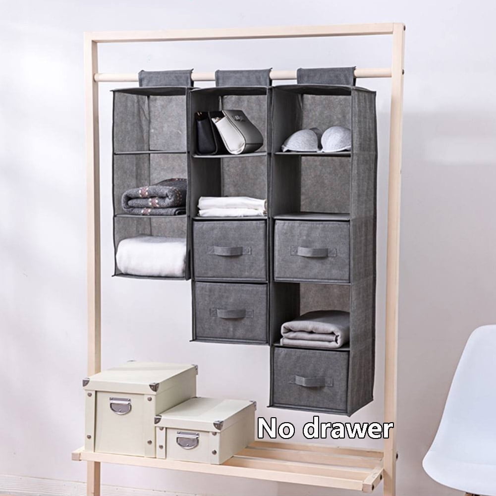 Hanging Closet Organizer 3 4 5 Shelf Hanging Clothes Storage Box Collapsible Accessory Shelves Hanging Closet Cubby For Sweater Handbag Organizer Easy Mount Walmart Canada
