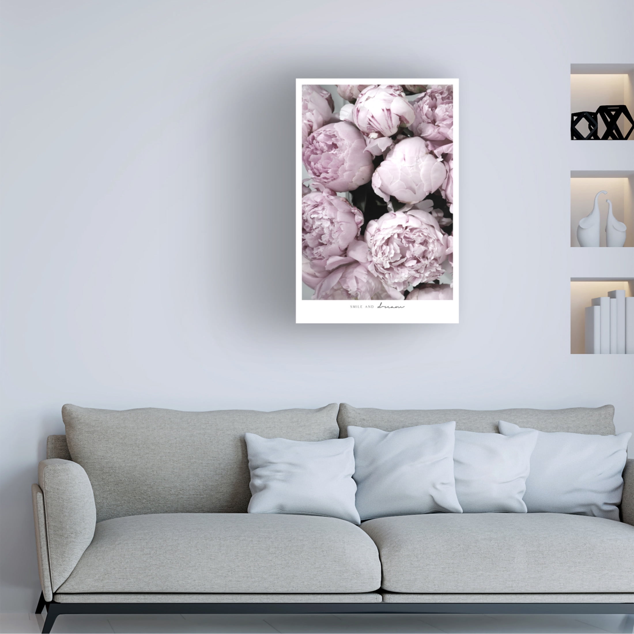 Trademark Fine Art Rosana Laiz Blursbyai Smile and dream peonies Canvas Wall Art