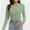 Light green, variant on Womens Long Sleeve Tops Casual Basics Fall Shirts Solid Crewneck T-Shirt