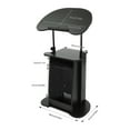 thumbnail image 4 of Mobile Laptop Podium, Height Adjustable Sit to Stand Desk with Storage & Wheels, 4 of 24