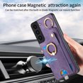 thumbnail image 6 of Allytech Wallet Case for Samsung Galaxy S22 Plus, Support Car Mount, Luxury PU Leather Shockproof Anti-Fall 360° Finger Ring Stand Rotatable Kickstand Case with Magnetic Snap & Card Slots - Purple, 6 of 8