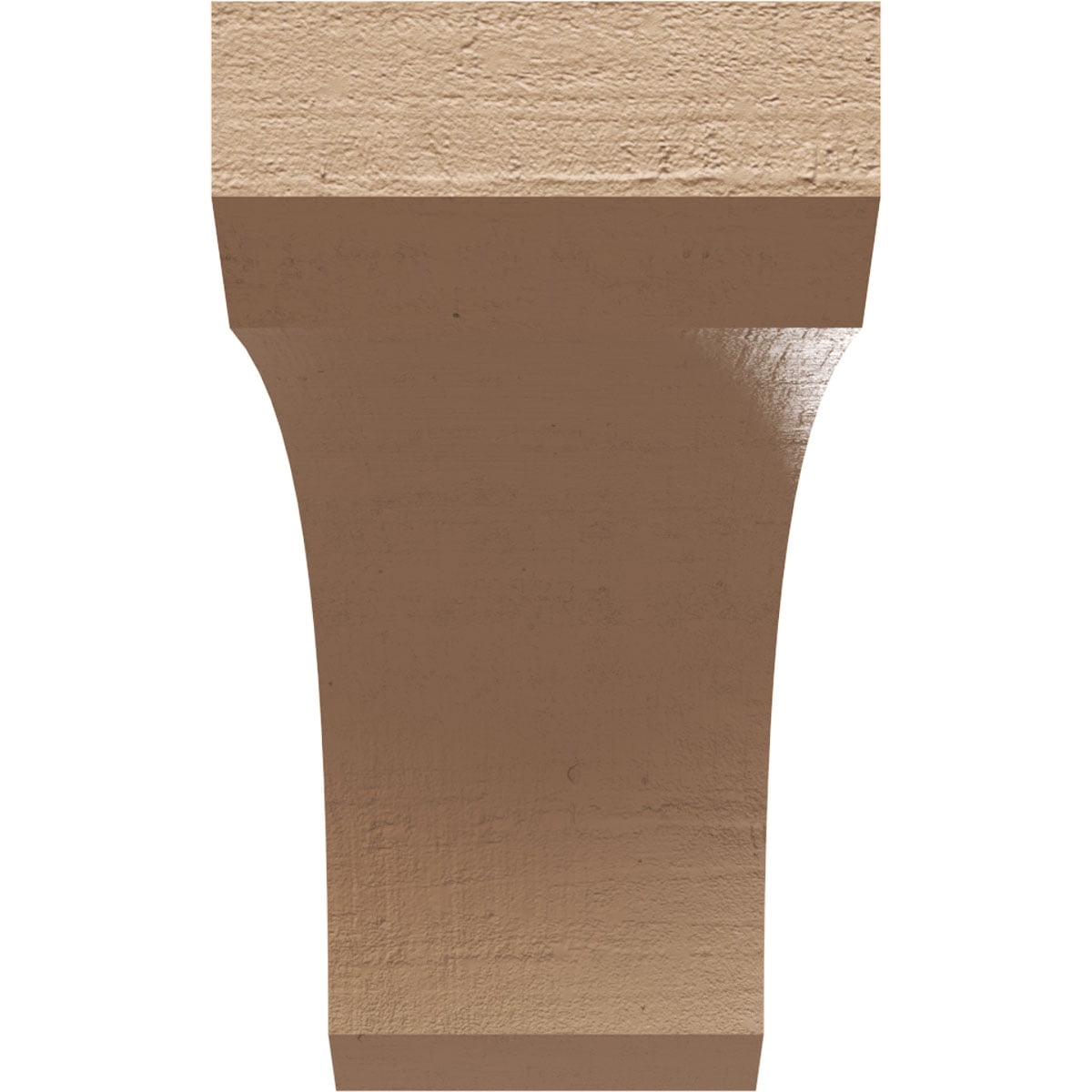 5"W x 15"D x 10"H Classic Legacy Rough Cedar Woodgrain TimberThane Corbel, Primed Tan