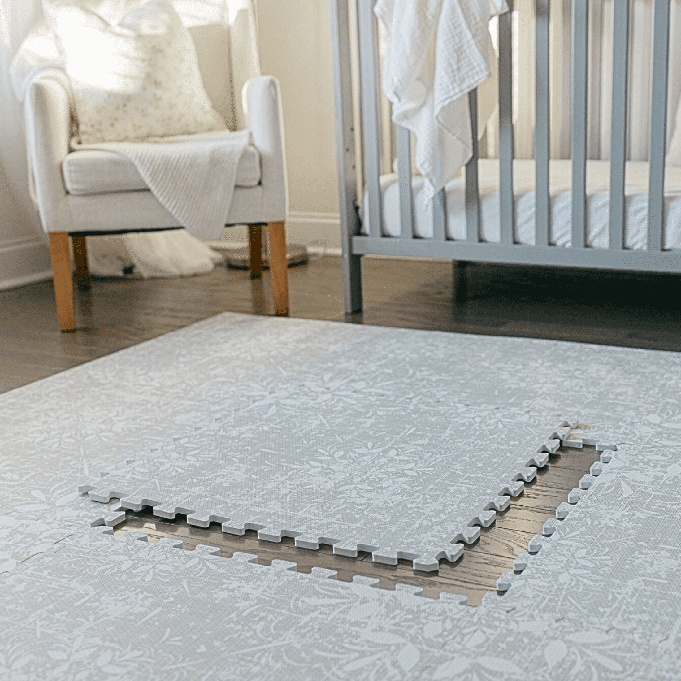 Little Landings EVA Foam Play Mat, Eden (4x6ft), Non-Toxic Interlocking Floor Mat for Babies and Toddlers