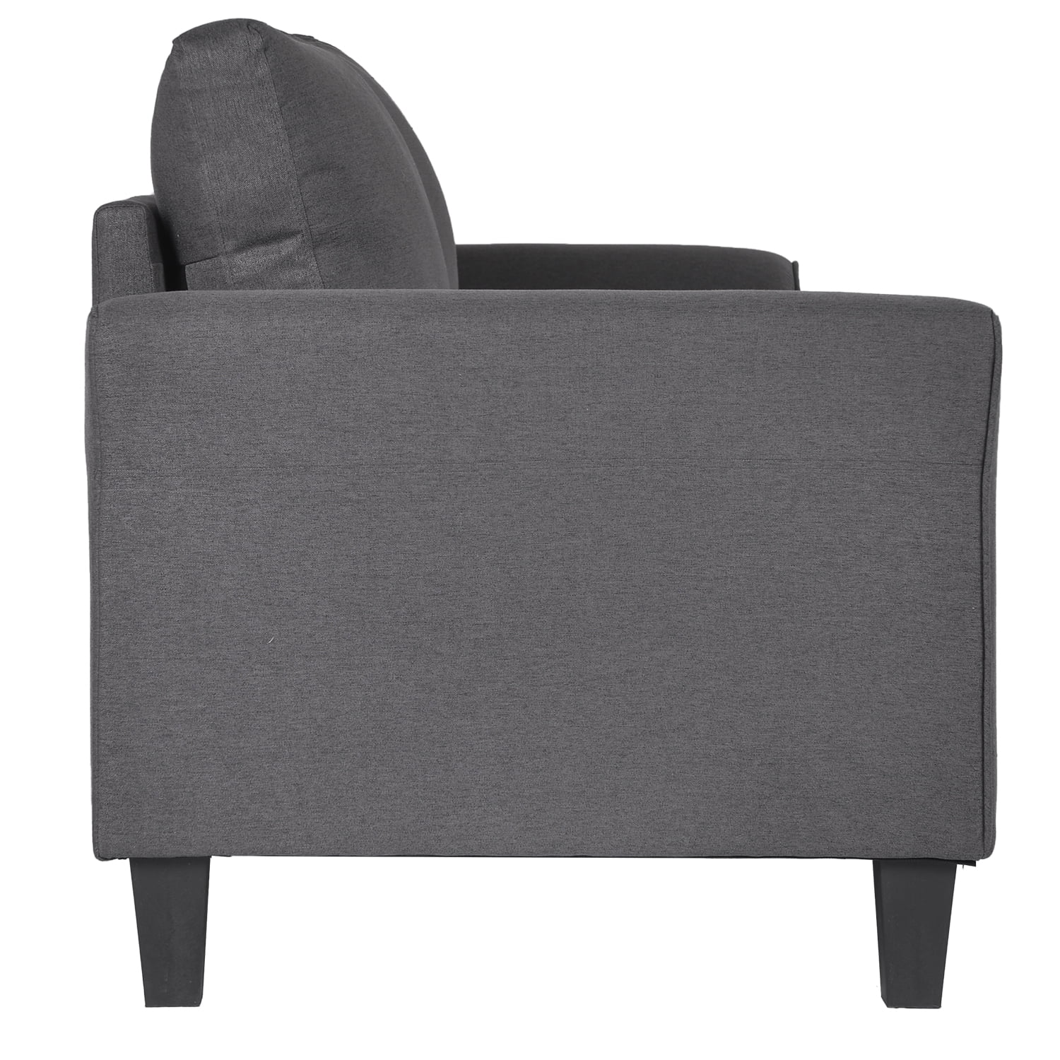Kepooman Upholstered Accent Arm Chair, Single Sofa with Rolled Arm - Grey Kepooman Upholstered Accent Arm Chair, Single Sofa with Rolled Arm - Grey