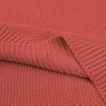 thumbnail image 5 of Unique Bargains Pure Cotton Soft Cable Knit Throw Blanket Orangered 60" x 78", 5 of 8