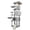 Light Gray, variant on Tcbosik 84.6" Multi-Level Tall Cat Tree Tower with 3 Hiding Condos, Cat Condo with Hammocks, Sisal Scratching Ladder and Sisal Scratching Posts, Cat Activity Center with Perches, Dark Gray