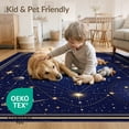 thumbnail image 4 of ODIKA 8'x10' Washable Area Rug Non-Shedding, Easy Care, Large Galaxy Planetary Constellation Starry Planets Stars Themed for King Size Bedroom Under Bed, Master Suite, 4 of 7