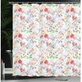 thumbnail image 4 of Ambesonne Country Shower Curtain, Colored Spring Flowers, 69"Wx75"L, Pink Green Red, 4 of 5