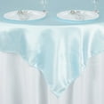 BalsaCircle 60" x 60" Light Blue Square Satin Table Overlays Wedding ...