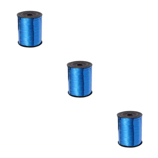 kurtrusly Sparkling Ribbon Balloon Sturdy And Durable For Crafts And Gift Packaging Tidy Golden Curled Ribbon blue 3Set