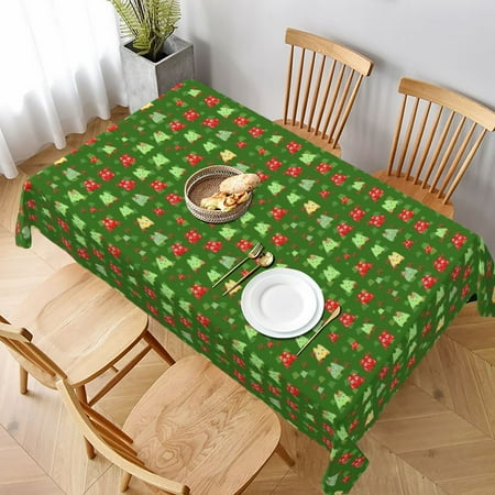 

Tablecloth Christmas Owl Background Table Cloth For Rectangle Tables Waterproof Resistant Picnic Table Covers For Kitchen Dining/Party(60x90in)