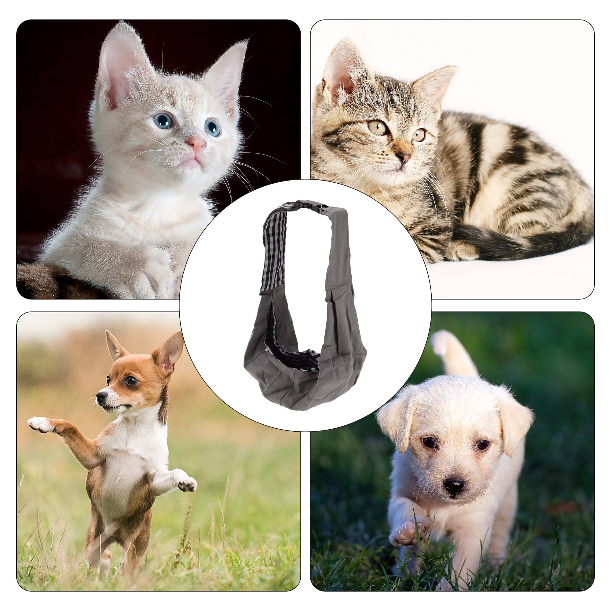 Unique Bargains Pet Sling Carrier Adjustable Pet Sling Pet Chests Bag for Cats and Dogs