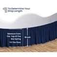 thumbnail image 5 of SGI Bedding Round Bed Skirt |Wrap Around Microfiber Bed Skirt | Fade Resistant, Wrinkle Free, Anti-static, Decorative, Extra Storage Space, Clutter-Free | 76" Diameter / 18" Drop, Navy Blue, 5 of 8