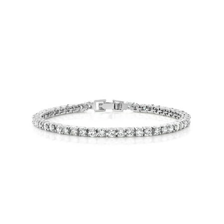 Illusion Tennis Bracelet - 10.00 Ct Round Cut Stunning Cubic Zirconia CZ 7