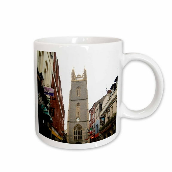 3drose, the Main Shopping Center in Cardiff Wales with Tall Old Buildings, 15oz Mug