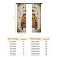 thumbnail image 6 of Vintage Sunflower Truck Blackout Curtains for Bedroom, Summer Botanical Pastoral Retro Art Thermal Insulated Kitchen Drapes with Grommets, Light Blocking Window Treatment, 2 Panels 52" x 84", 6 of 7