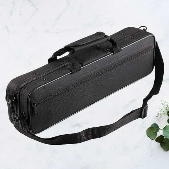 WORGEOUS 1Pc Professional Flute Case Flute Case 16-hole Flute C Single Shoulder Case (Black)