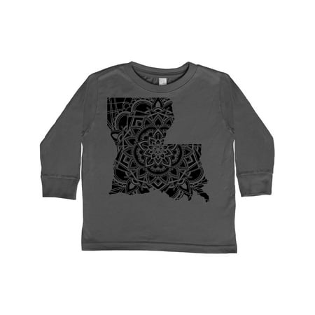 

Inktastic Louisiana Silhouette Mandala Gift Toddler Boy or Toddler Girl Long Sleeve T-Shirt