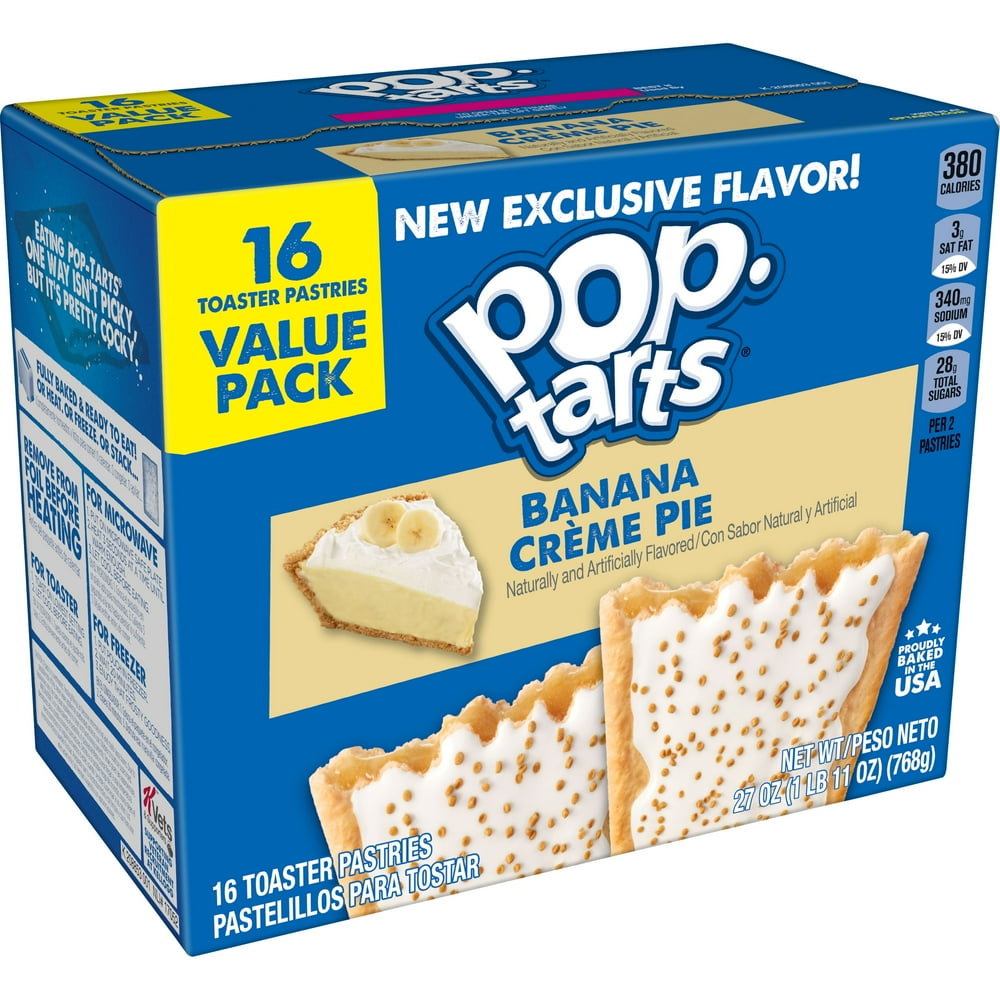 PopTarts Toaster Pastries, Breakfast Foods, Frosted Banana Creme Pie