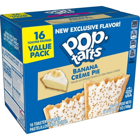 Pop-Tarts Toaster Pastries Breakfast Foods Frosted Banana Creme Pie 8 Ct 27 Oz Box