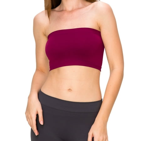 

LAVRA Women s Strapless Bandeau Bra Seamless One Size Non Padded Layering Tube Top