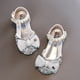 thumbnail image 4 of Puntoco Sandalias De Verano Para Bebés,Sandalias Para Niñas Encaje Lentejuelas Arco Danza Suela Suave Zapatos De Princesa Zapatos De Bebé Plata 28, 4 of 9