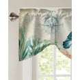 thumbnail image 3 of Tie Up Valance Curtain for Kitchen,Vintage Nautical Sea Turtle Rod Pocket Short Curtains Adjustable Tie-Up Shade Valances,Coastal Marine Life Window Treatment for Bathroom Living Room Bedroom, 3 of 8