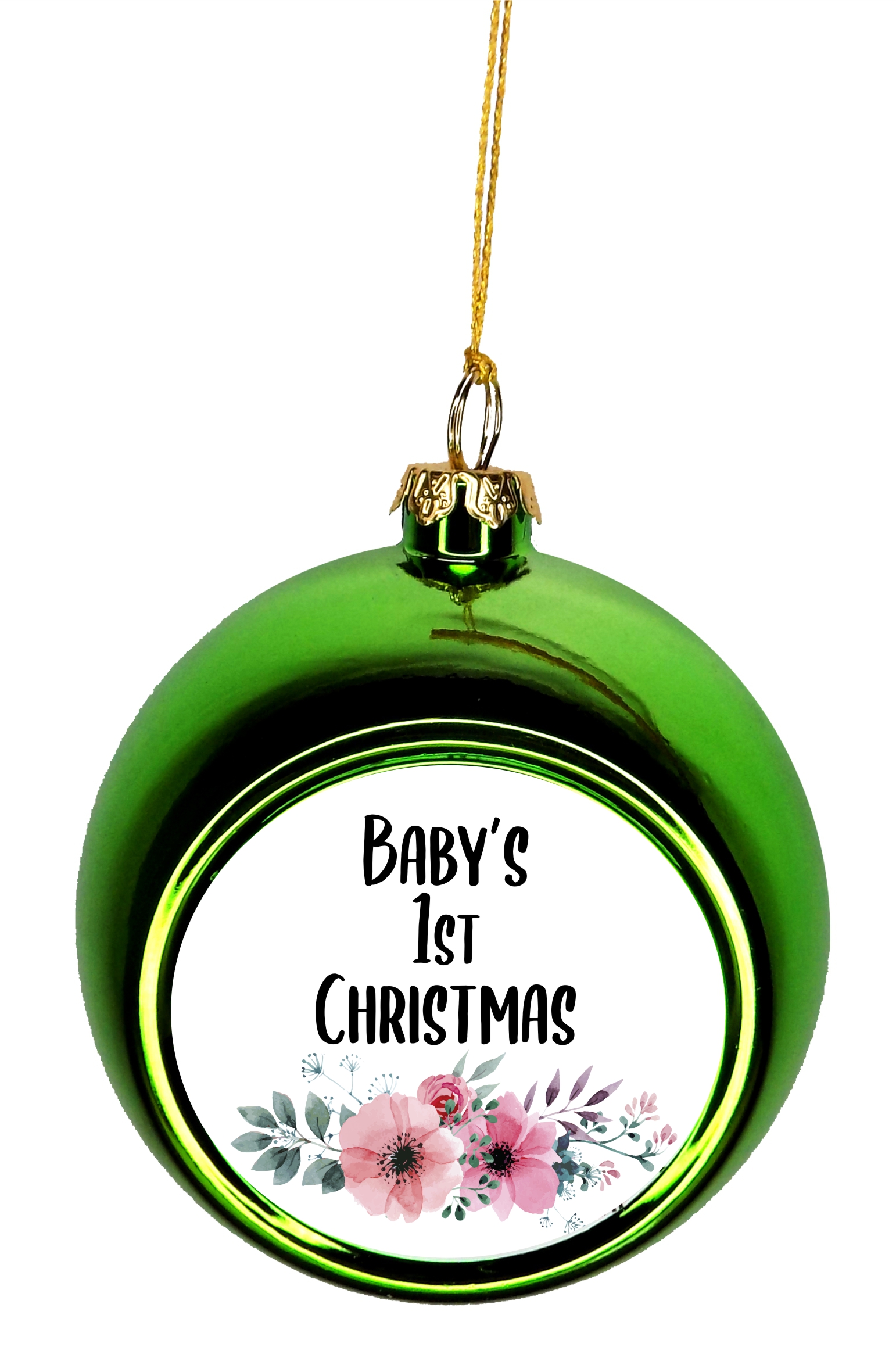 New Baby First Year Ornament Babys First Christmas Xmas Ornament - Baby 1st Xmas Ornament - Baby 1st Christmas Ornament Christmas DÃ©cor Green Ball Ornaments - image 1 of 1