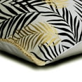 thumbnail image 2 of The HomeCentric Throw Pillow Cover With Zipper, Black Pack of 2, 12x12 inch (30x30 cm) Cushion Covers, Cotton Leaf, Foil & Lace Throw Pillows For Sofa, Nature & Floral Contemporary - Leave A Gold, 2 of 6