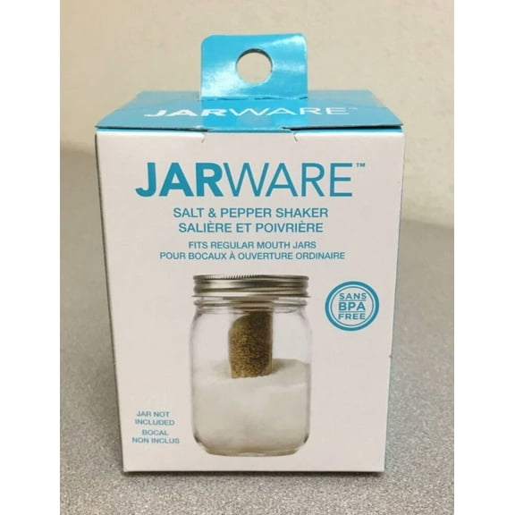 Jarware 82627 Salt And Pepper Shaker For Regular Mouth Jars