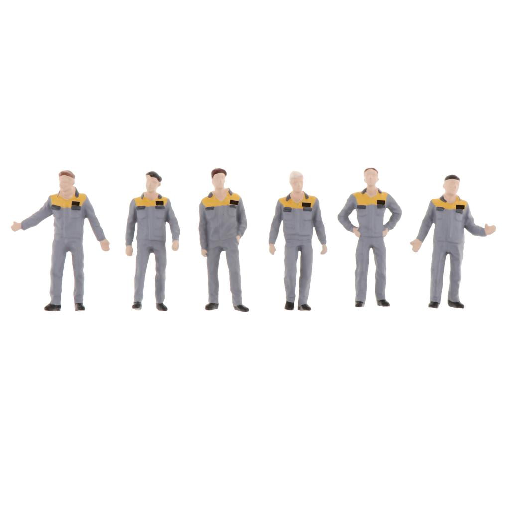 S scale Railroad Station Workers come Ready Painted 1/64 scale figure set 