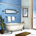 thumbnail image 2 of Milan, Vittorio 12x12 Black Ornate Wood Framed with Double Matting Museum Art Print Titled - Urban Bath I, 2 of 4