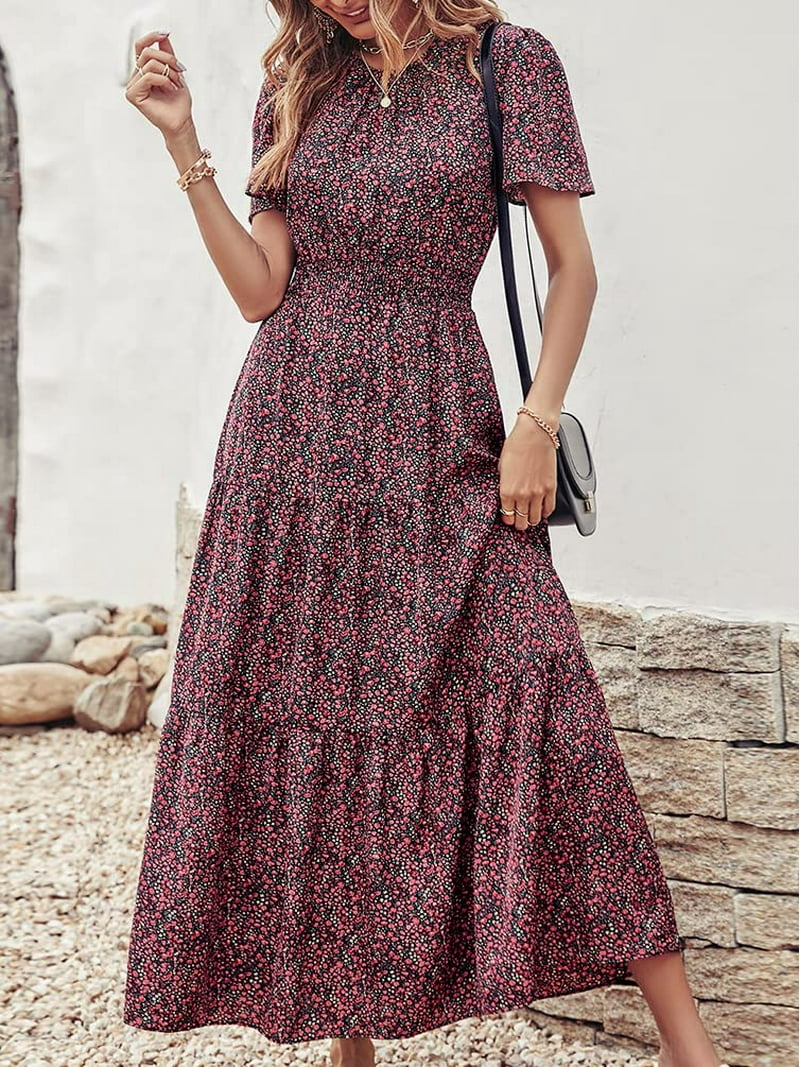 Floral Maxi Summer Long Dresses Canada Floral Long Sleeve Maxi