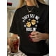 thumbnail image 1 of Camiseta retro informal de cuello redondo para mujer - Estampado "THEY SEE ME ROLLIN'", manga corta, algodón, lavable a máquina, top de verano con diseño geométrico de copos de nieve, camisetas inform, 1 of 6