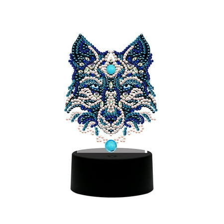 

7 Color Led Light Diamond Mosaic Home Decor for Rhinestone Animal Night Light La