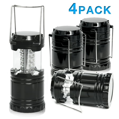 Loadstone Studio [4-Pack] Portable Bright Camping Light with Collapsible Design and 30 LED Lights ,