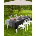 thumbnail image 4 of Farm Retro Wood Grain Black Gray Rectangle Tablecloth with Zipper,Waterproof Table Cloth with Umbrella Hole Patio Tablecloths for Outdoor Tables,Farmhouse Gradient Stripes Spillproof Table Cover, 4 of 6