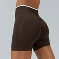 thumbnail image 3 of Arlun Women Workout Shorts Stylish Scrunch Lifting Tummy Control Fitness Gym Yoga Shorts Lightweight Soft Comfy Running Seamless Biker Shorts Summer Sports Bottoms Coffee M, 3 of 5